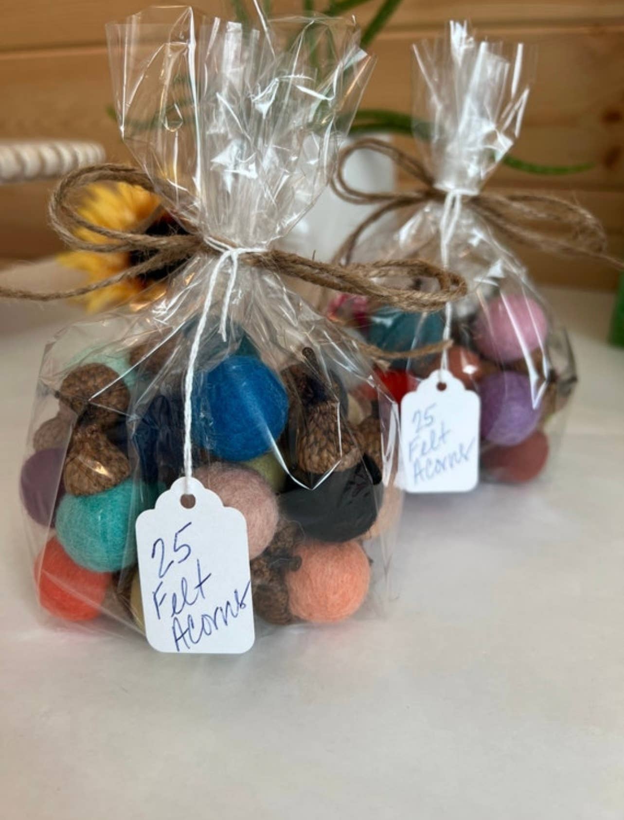 Leanne Bruce Co. - Wholesale Decorative Tabletop Object - Acorn Wool Felt Home Decor Real Caps Natural EO Diffuser7