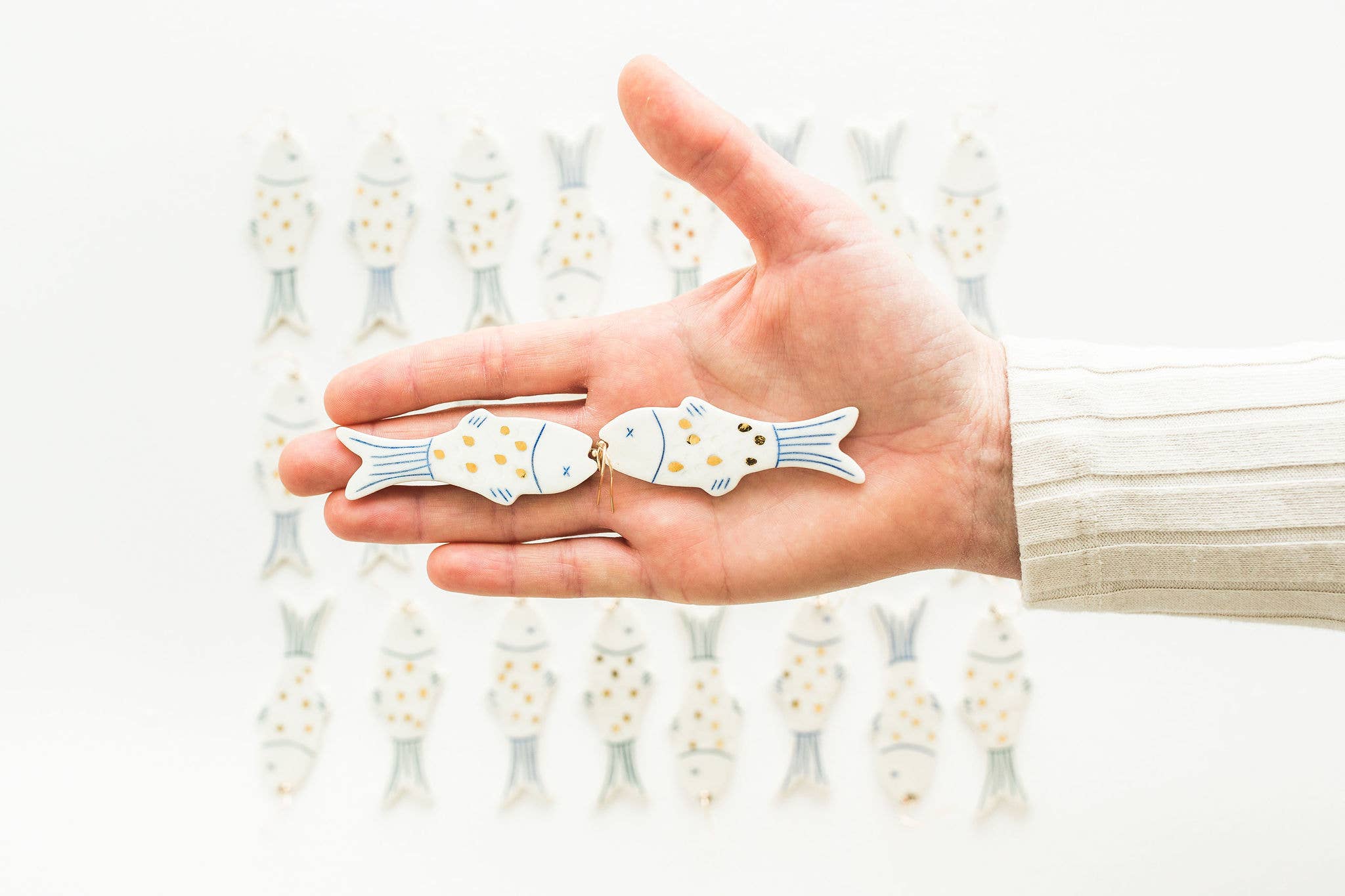 Jenna Vanden Brink Ceramics - Wholesale Dangle Earrings - Lucky Fish Earrings9