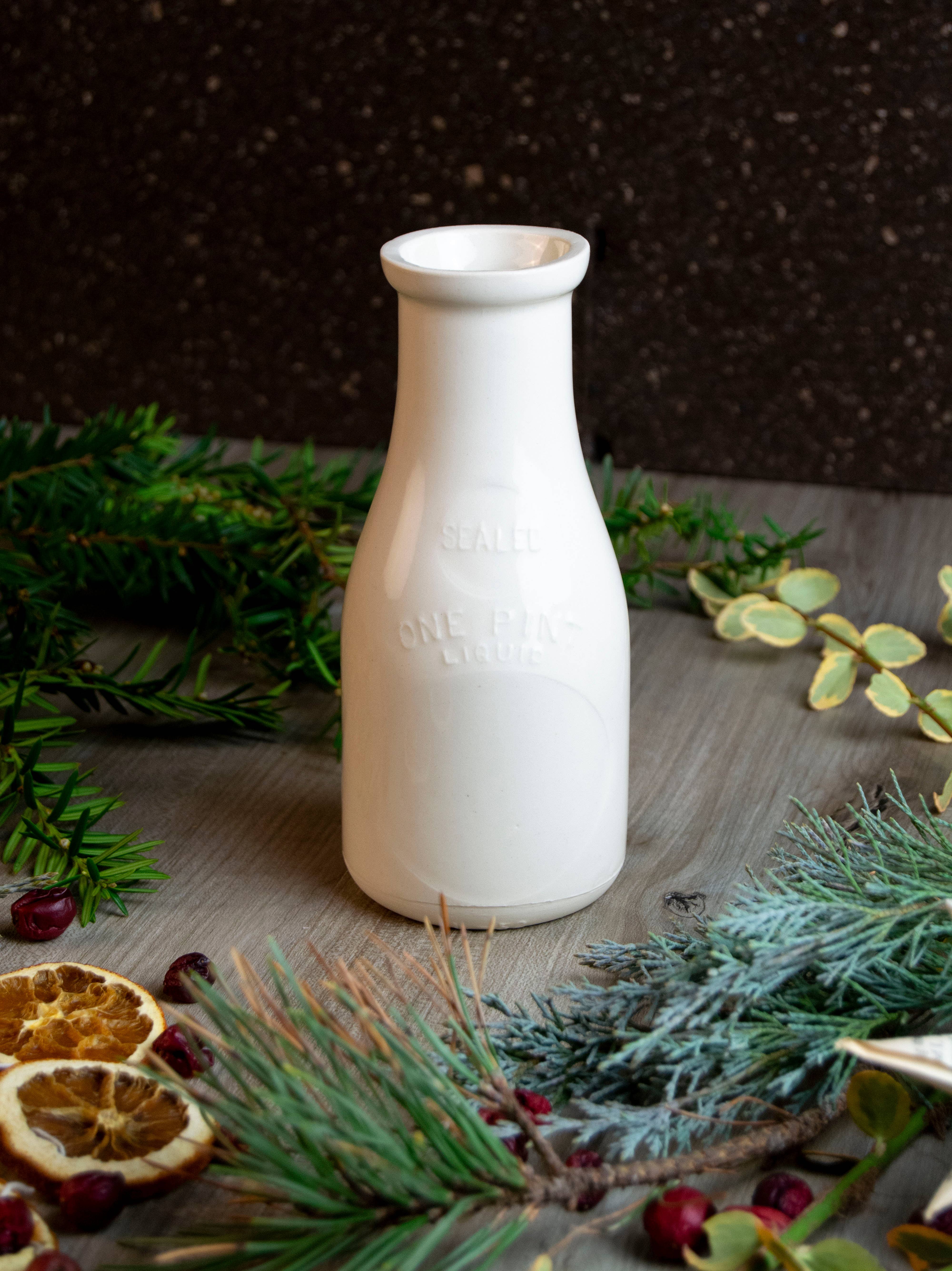 Cōppa Cōllaborative LLC - Wholesale Vase - Ceramic Milk Bottle Vase, Decorative Vase3