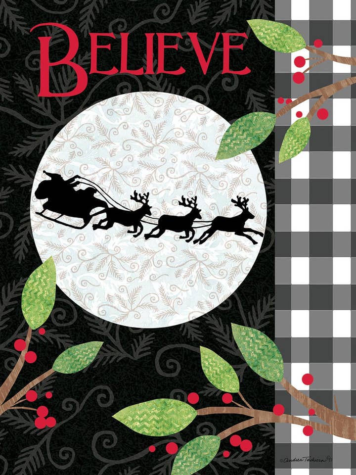 Moonlight Sleigh-FM - 12” x 18” for wholesale by Custom Decor