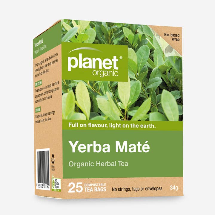 Sachets de thé Yerba Mate pour la vente par Planet Organic