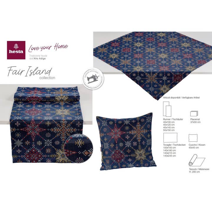 Hesta – wholesale Table runner – Fair Island Runner Runner, Jacquard