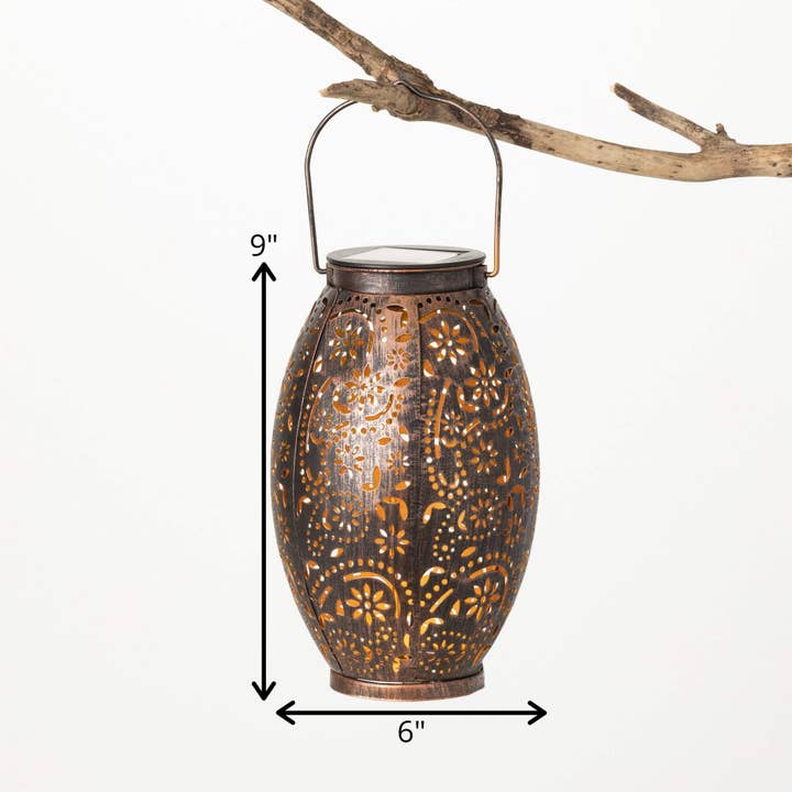 Eastern Sequoia – wholesale Outdoor/lawn light – Metal Hanging Lantern Solar Light, Copper