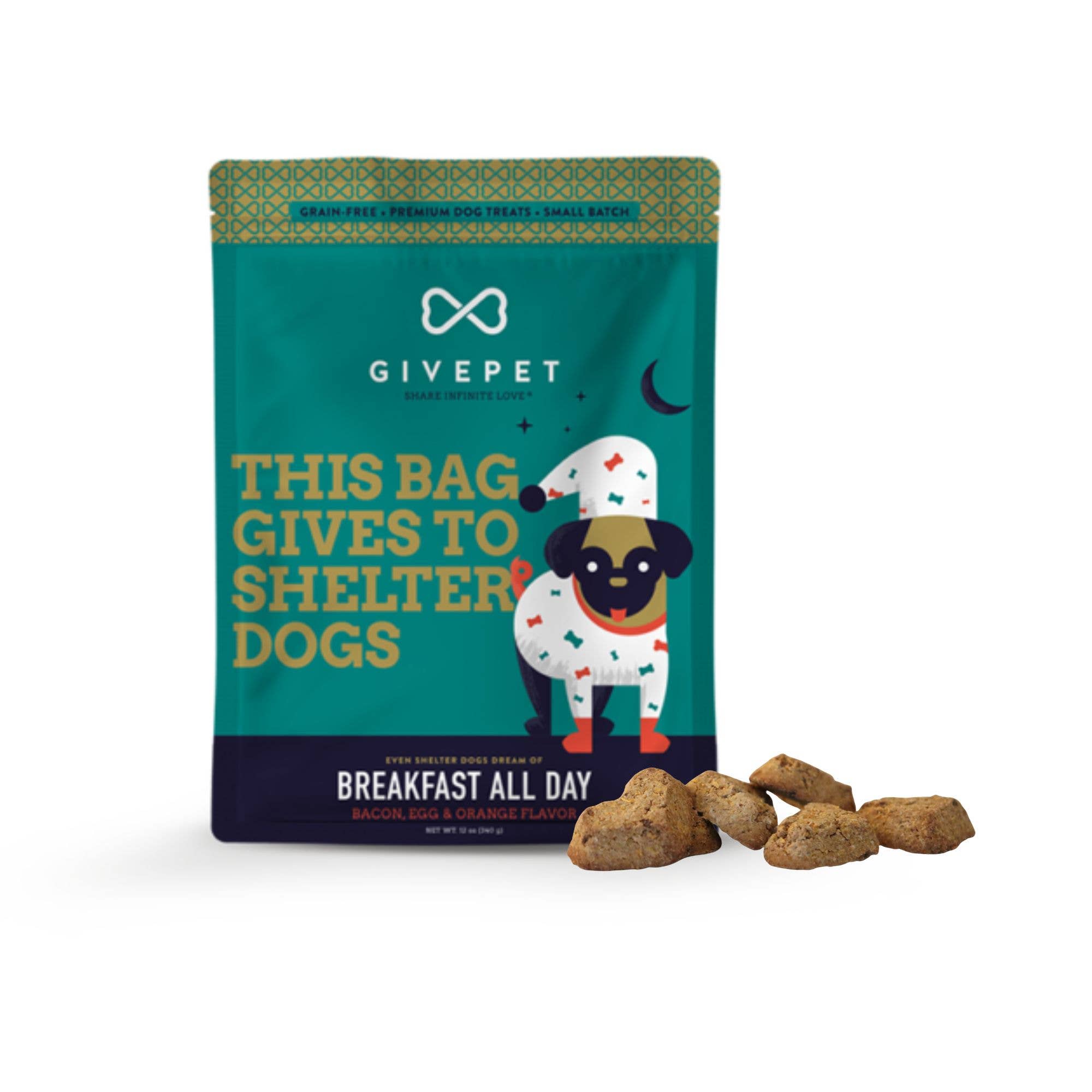 GivePet - Wholesale Pet Treats - Dog - GivePet Breakfast All Day Dog 11oz. Baked Biscuit Treats 4