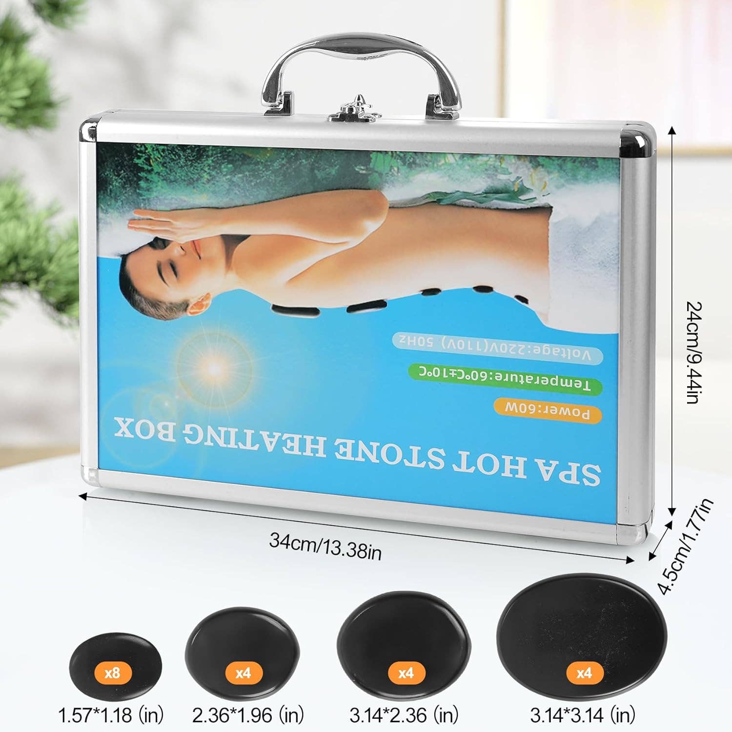 VIGOR - Wholesale Body Massager - Basalt Hot Rocks Massage 20 pcs Stone, Professional Massage3