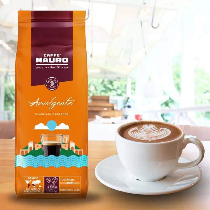 Enjoy Better Coffee & Tea - Wholesale Coffee Beans - Caffe Mauro Avvolgente Whole Bean Coffee 2.2lb/1kg
