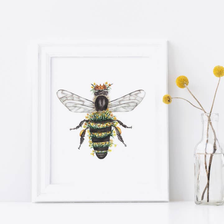 Queen Bee 8x10 eller 5x7 Konsttryck för wholesale av ALR Designs