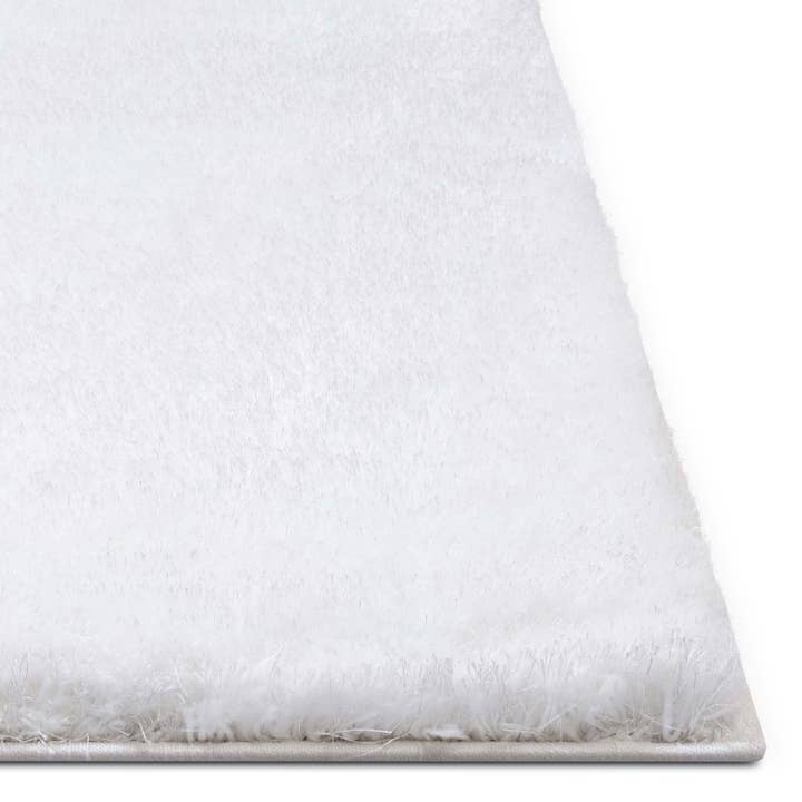 Well Woven - Wholesale Area Rug - Feather Collection Liza White Shag Rug – Sparkly, Plush, Minimalist Glam5