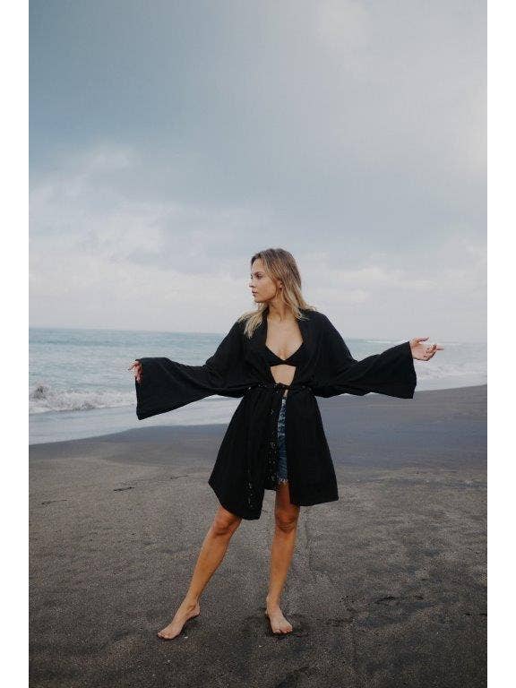 Isla Sol - Wholesale Kimono – Women's - Sunset Kimono - Sunset Dreams/Black4