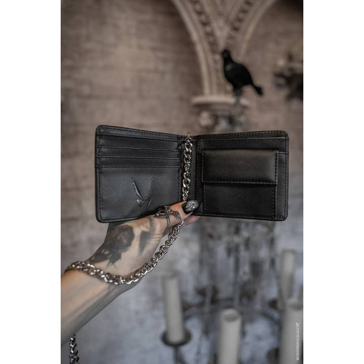 vampirefreaks - Wholesale Wallet - Women's - Anarchy Emboss Bifold Wallet w/ Chain2