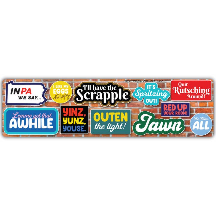 Lucky Mfg. Co. - Wholesale Sticker - Pennsylvania Slang Bumper Sticker
