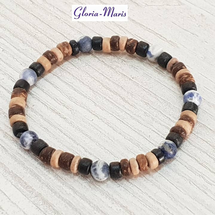 Pulsera Surfer de perlas naturales de Gloria-Maris, 6 mm BG-3242 para venta al por mayor de Gloria-Maris