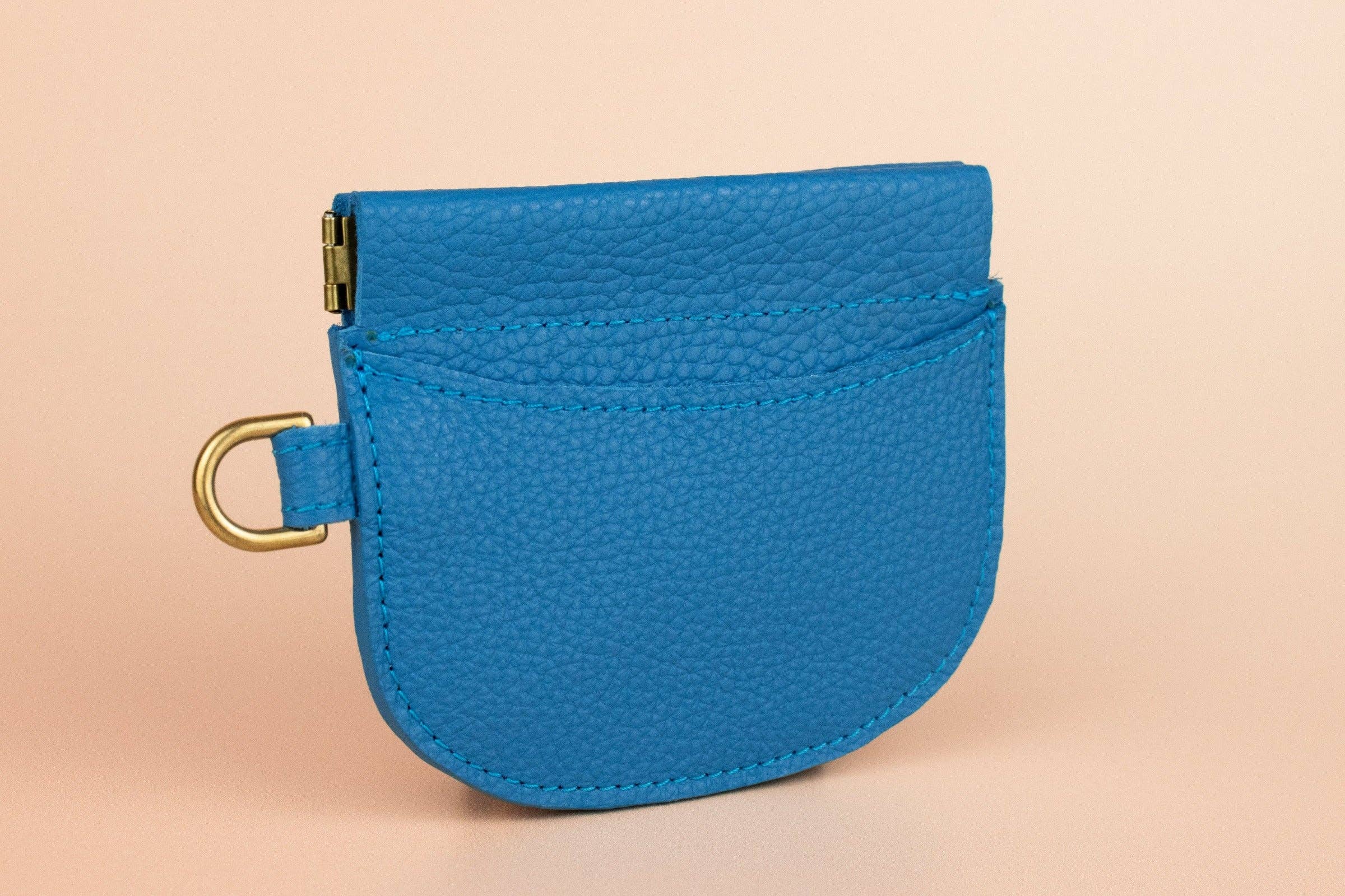 Cold Gold - Wholesale Card Holder - Women's - Slim Card Holder Case, Leather Wristlet in Matisse Blue8