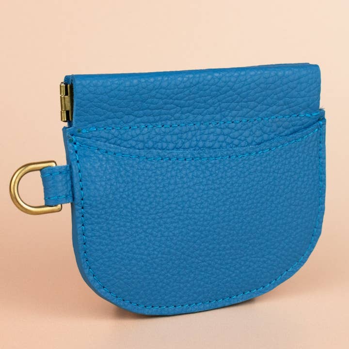Cold Gold - Wholesale Card Holder - Women's - Slim Card Holder Case, Leather Wristlet in Matisse Blue8