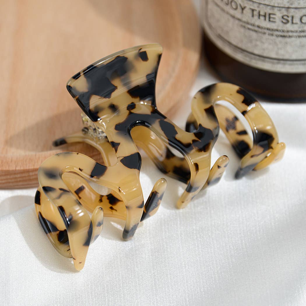 TheDivaSoap - Vendita all'ingrosso Fermaglio per capelli - Donna - Fermaglio per capelli con ritaglio ondulato in acido acetico da 3,46 pollici2