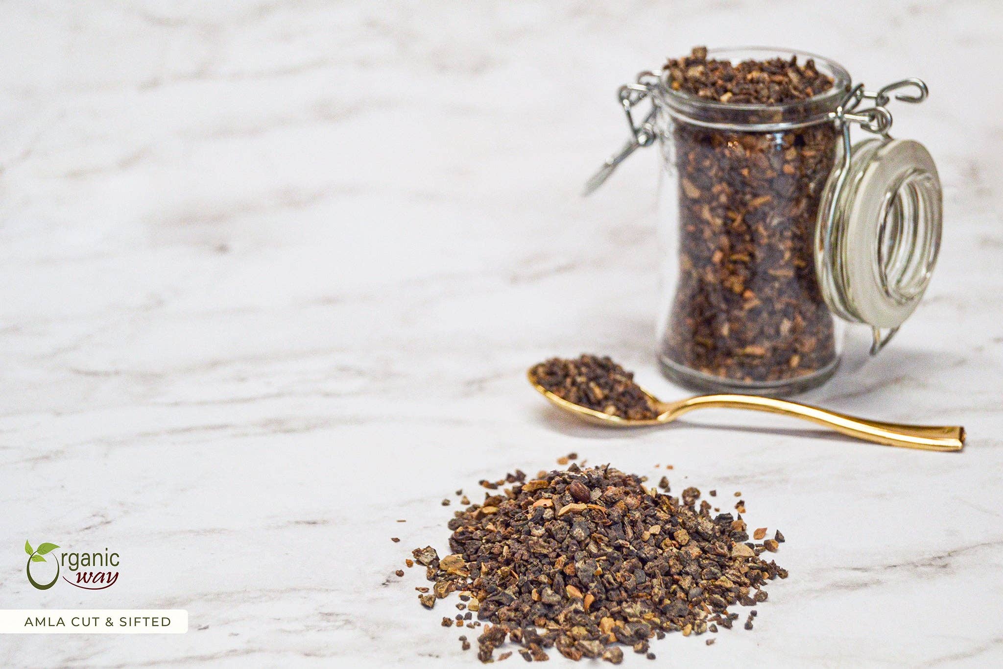 Organic Way LLC - Venta al por mayor Hierbas - Amla/Amalaki Deshidratada/Emblica Officinalis Cortada y Tamizada (Phyllanthus emblica) - Certificado Kosher | Crudo, Vegano, No GMO y Sin Gluten | Certificado por el USDA | Origen - India6
