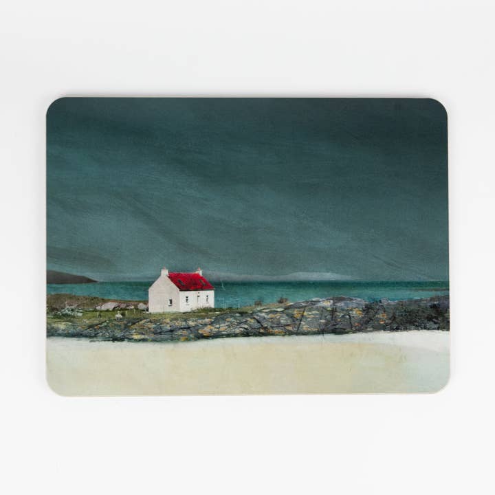 The Isle of Barra Cork Backed Table Mat for wholesale by Cath Waters Scottish Landscapes