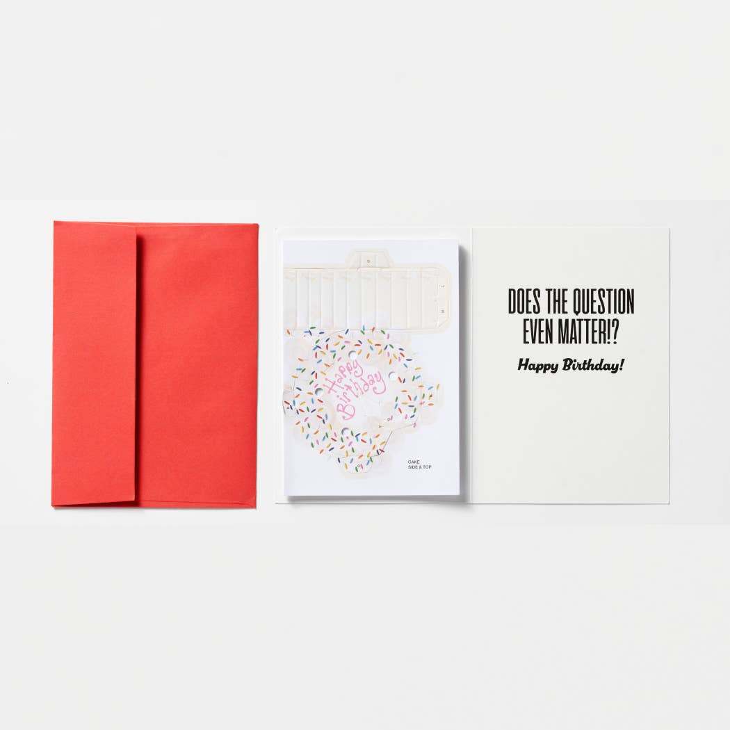 PaperMade - Wholesale Birthday Card - 3D Birthday Cake Greeting Card- Cake is the Answer!3