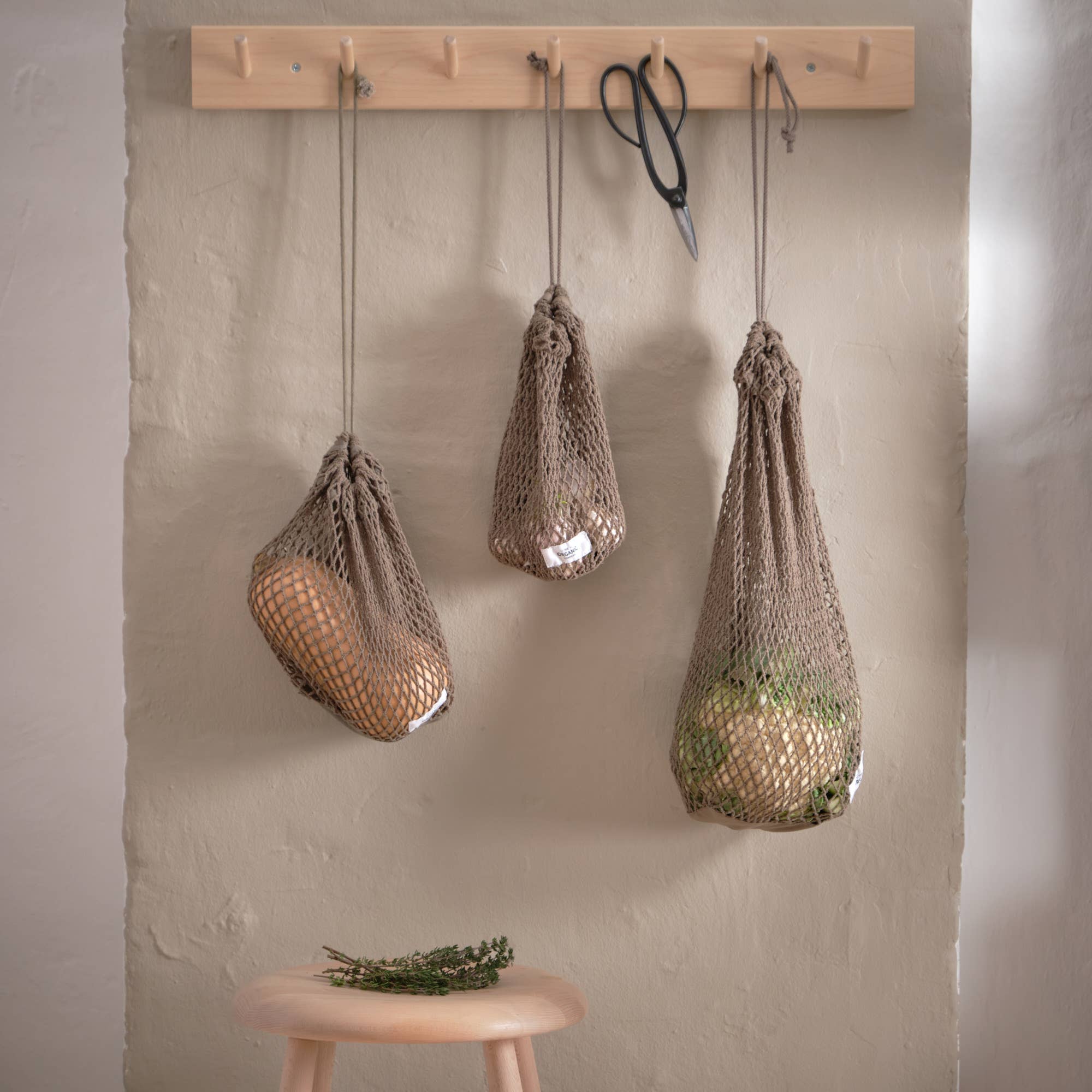 The Organic Company – wholesale Grocery/shopping bag – Net Bag Large - Clay3