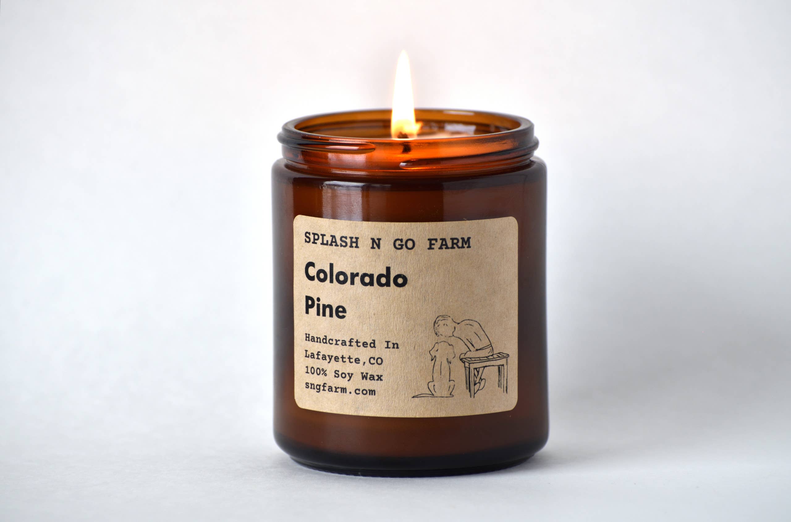 Splash N Go Farm - Wholesale Jar/Filled Candle - Colorado Pine - 8 oz Soy Candle