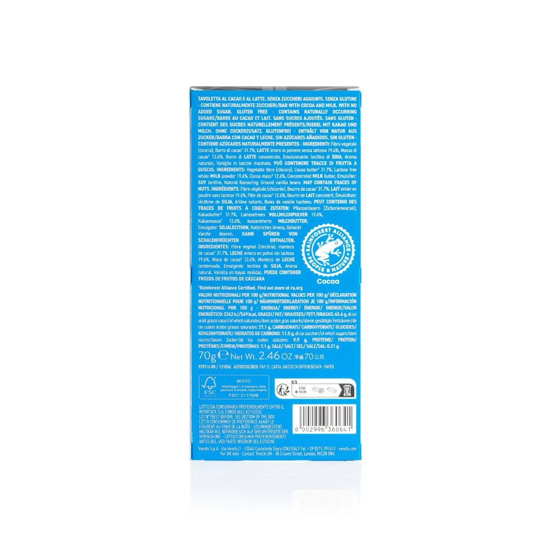 Venchi - Wholesale Chocolate Bar - No Added Sugar Milk Chocolate Bar - Italian Luxury Chocolate2