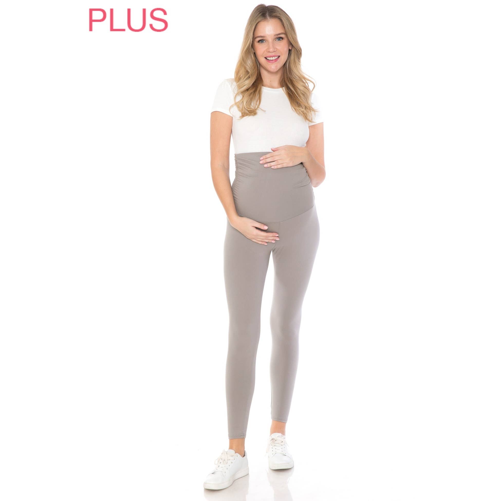 Leggings Depot - Vendita all'ingrosso Pantaloni - Premaman - Leggings premaman Plus Size morbidi e solidi14