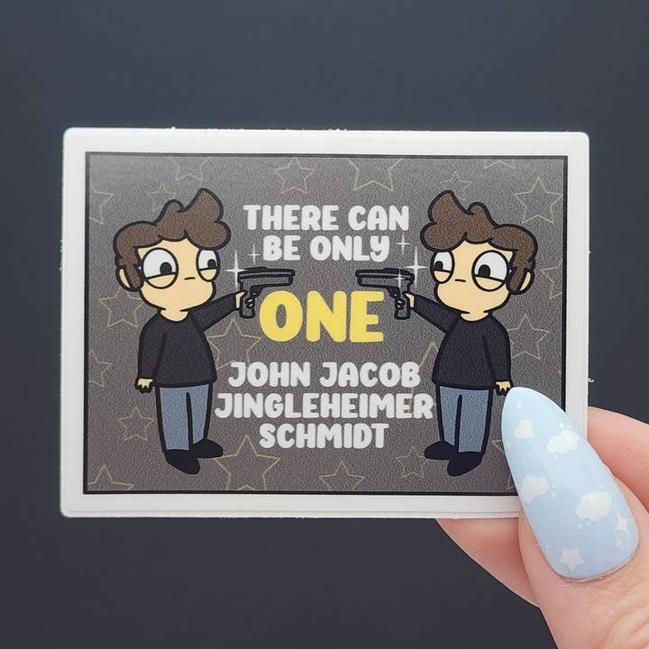 John Jacob JingleHeimer Schmidt Vinyl Sticker for wholesale by Toku Arts