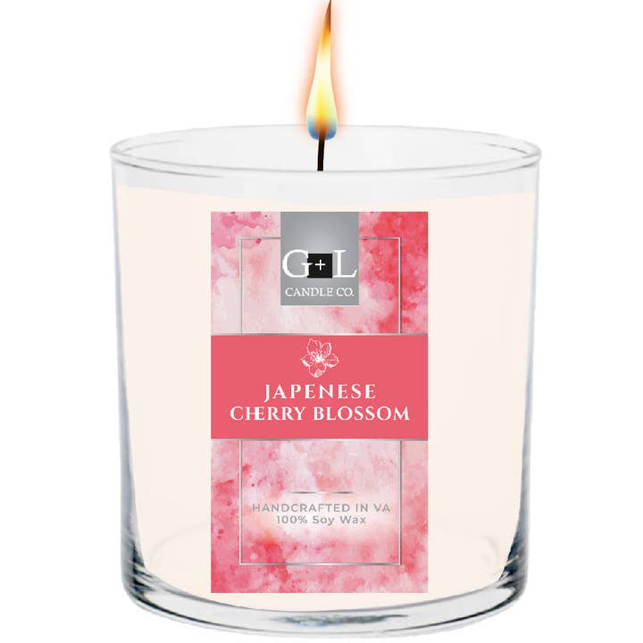 Grace+Love Candle Co.™ - Vente Bougie en bocal - Fleur de cerisier japonais - bougie 8 oz1
