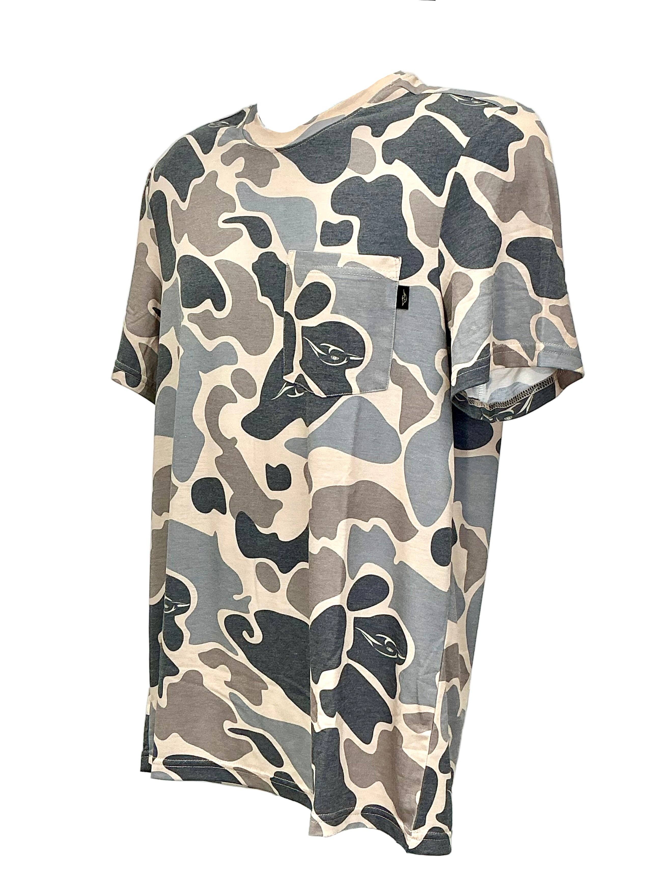 American Flyway Waterfowl – Engroshandel T-shirt – til mænd – AFW Vintage Camo Hardwoods2