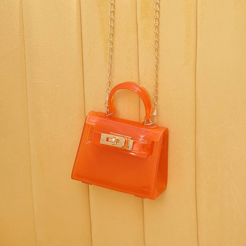 Little Trendy - Wholesale Top Handle Bag - Women's - Candy color small pvc bag Transparent jelly bag Kelly bag2