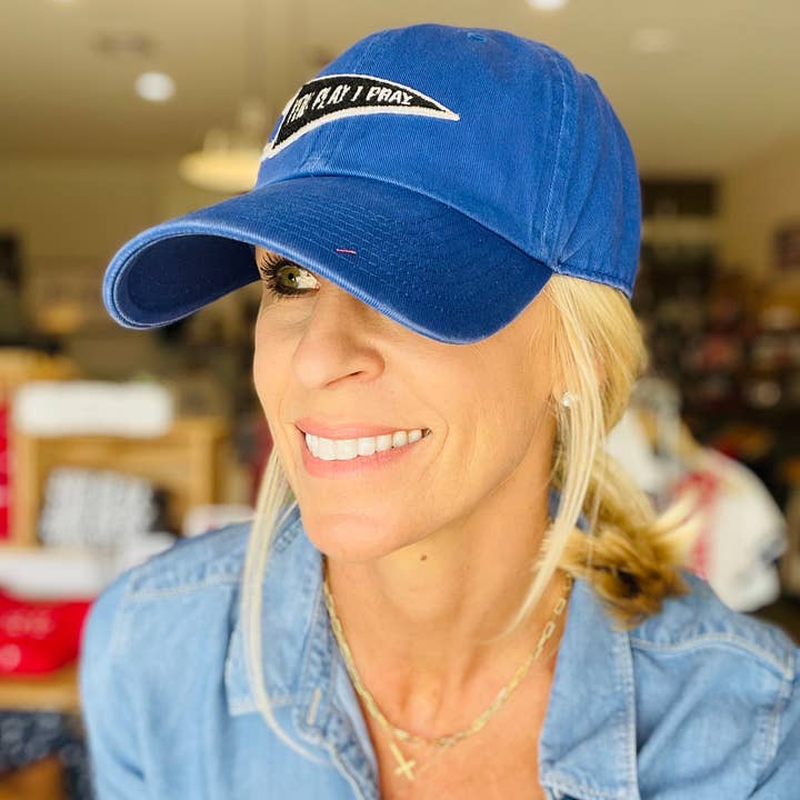 You Play I Pray - Wholesale Baseball Cap - Women's - Pennant Flag Hat | Sports School Color | GameDay Hat7
