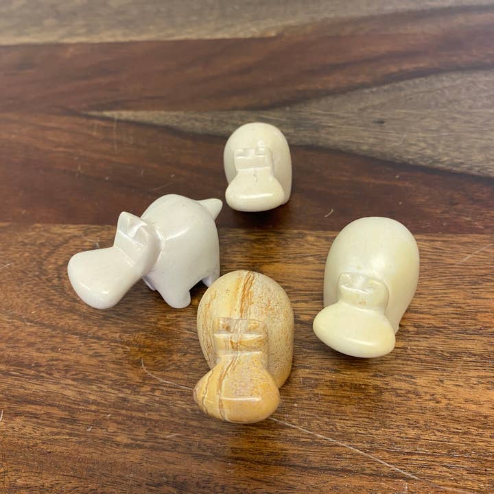 Gitzell FairTrade - Wholesale Decorative Figurine - Soapstone Animal Figurine, hippopotamus small5