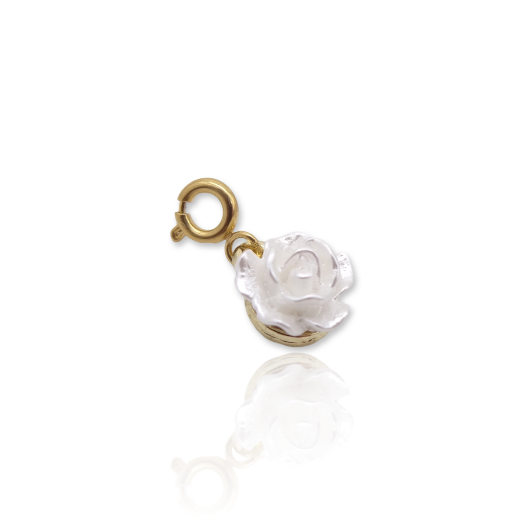 KIKICHIC - Wholesale Individual Charm/Pendant - White Rose Flower Charm2