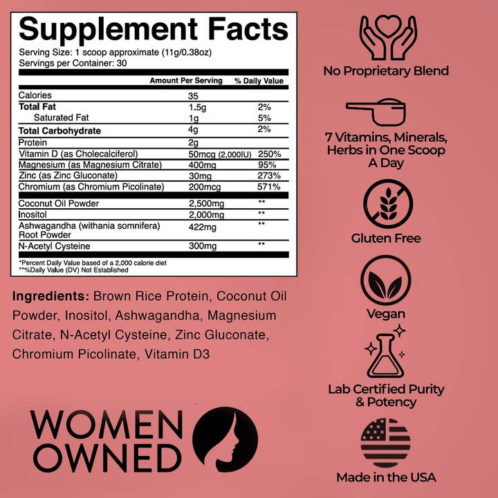 S'moo - PCOS + Hormone Balance Supplements - Wholesale Oral Supplement/Vitamin - Ovary Good - Unflavored Hormone Balance Powder