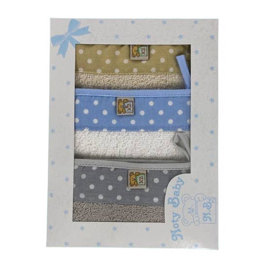 Set van 3 babywashandjes 100% katoen voor wholesale door Noty Baby