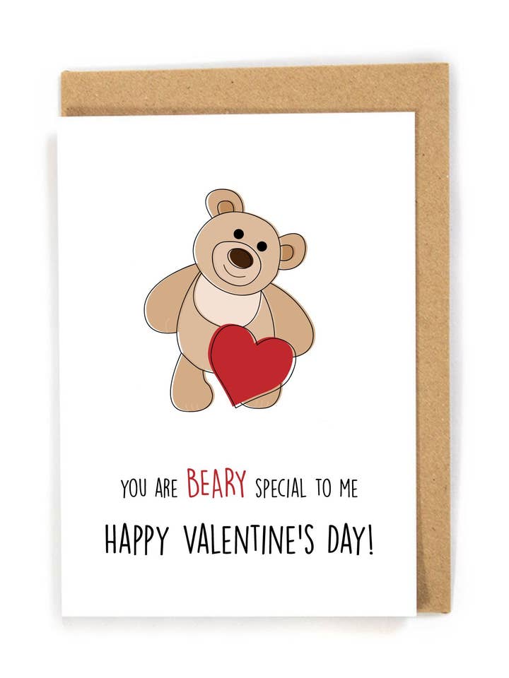 Carte de Saint-Valentin Ours pour la vente par DensenDesign