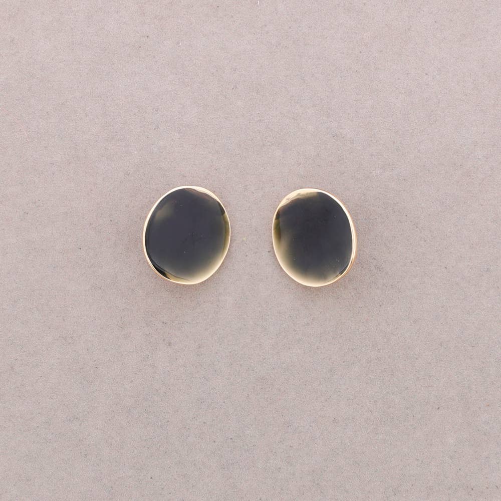 Sonata – wholesale Snap jewellery – Medal Enamel Metal Clip Earrings0