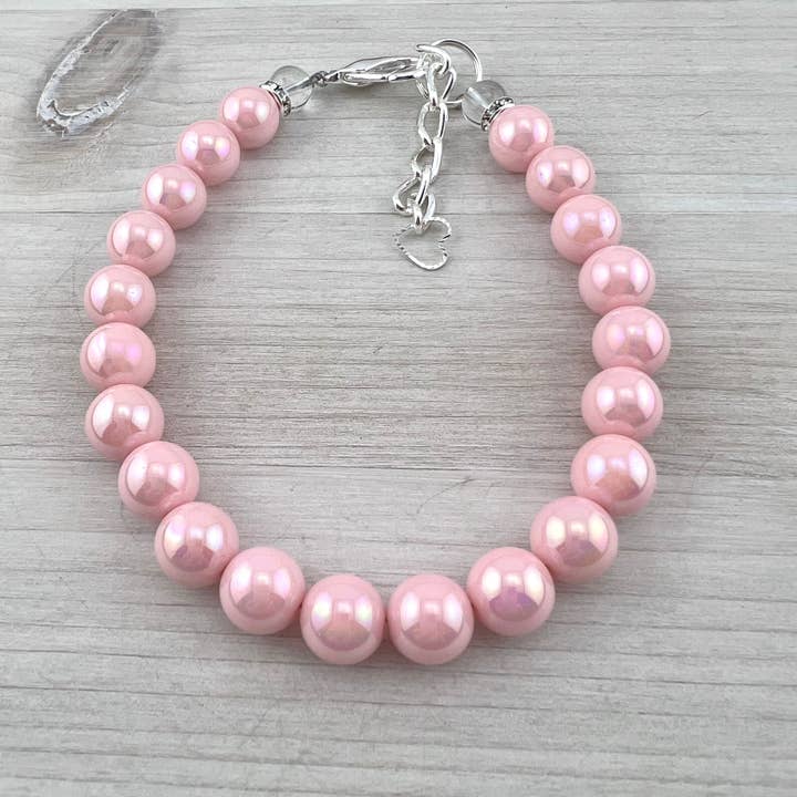 PINK PEARL DOG NECKLACE for wholesale by My Trendy Little Pup