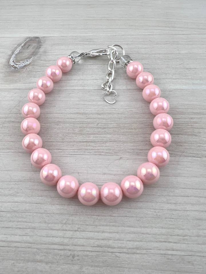 PINK PEARL DOG NECKLACE for wholesale by My Trendy Little Pup