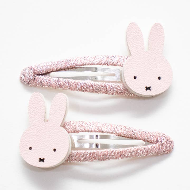 Duo von Haarspangen Miffy Pink - Kollektion Miffy x Yuko B. für den Großhandel von Yuko B