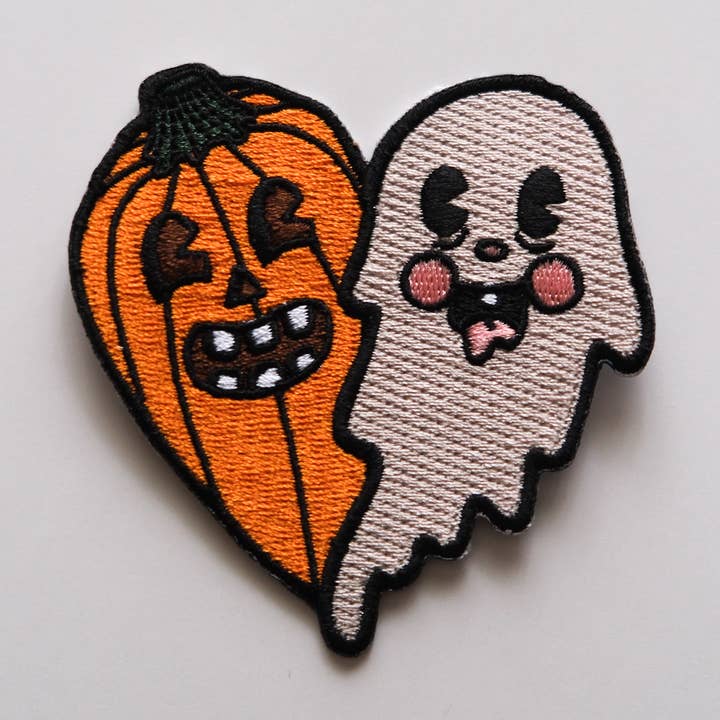 Spooky Pals Halloween Embroidered Iron On Patch for wholesale by Molly Illustration