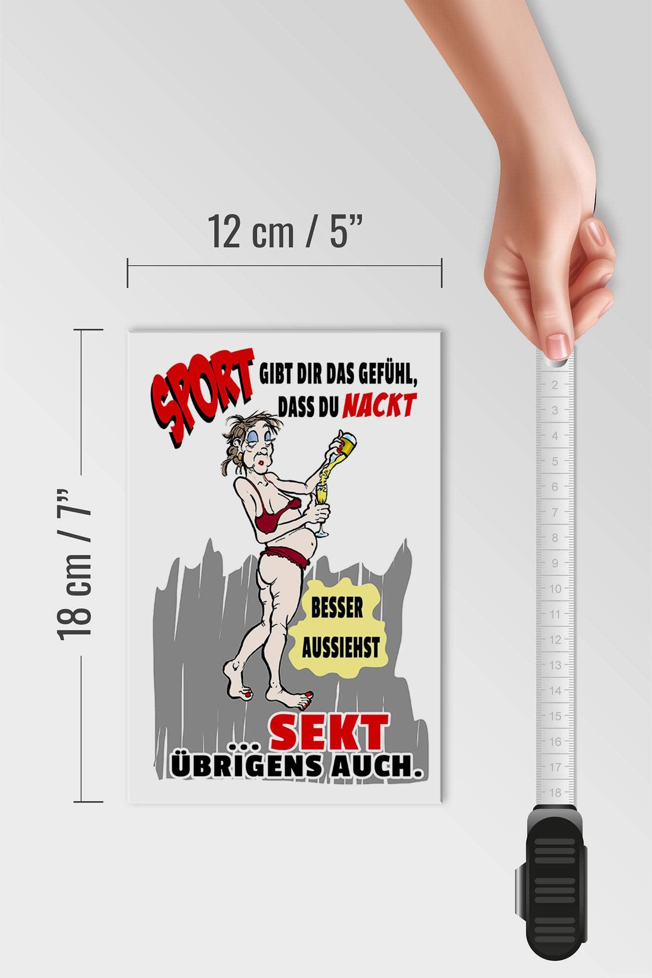 Femer - Wholesale Sign - Wooden sign alcohol 12x18cm sports, sparkling wine naked look better sign4