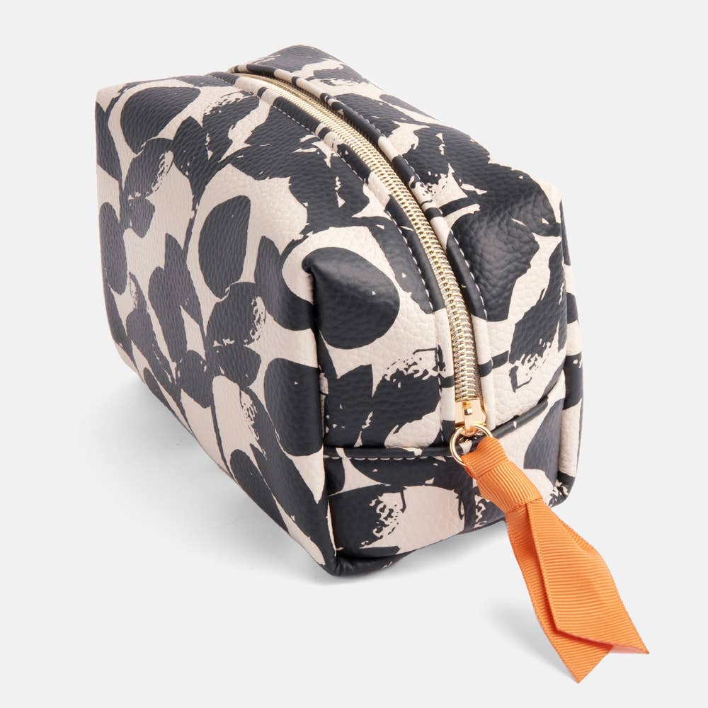 Caroline Gardner - Wholesale Makeup/Cosmetic Bag - Mono Bloom Cube Cosmetic Bag0