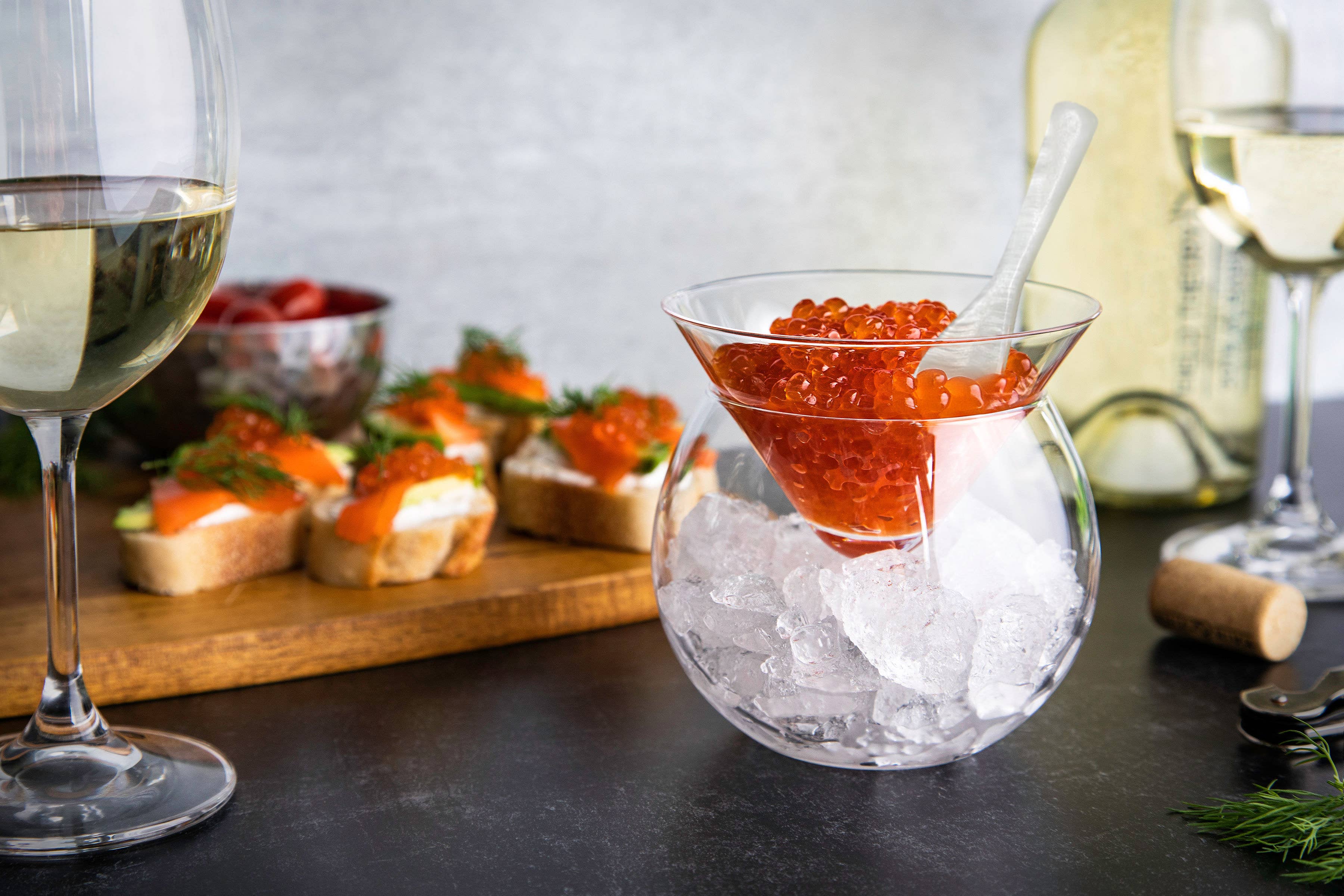 Kook - Wholesale Cocktail/Liquor Glass - Kook Glass Caviar Chiller Dish & Martini Glass2