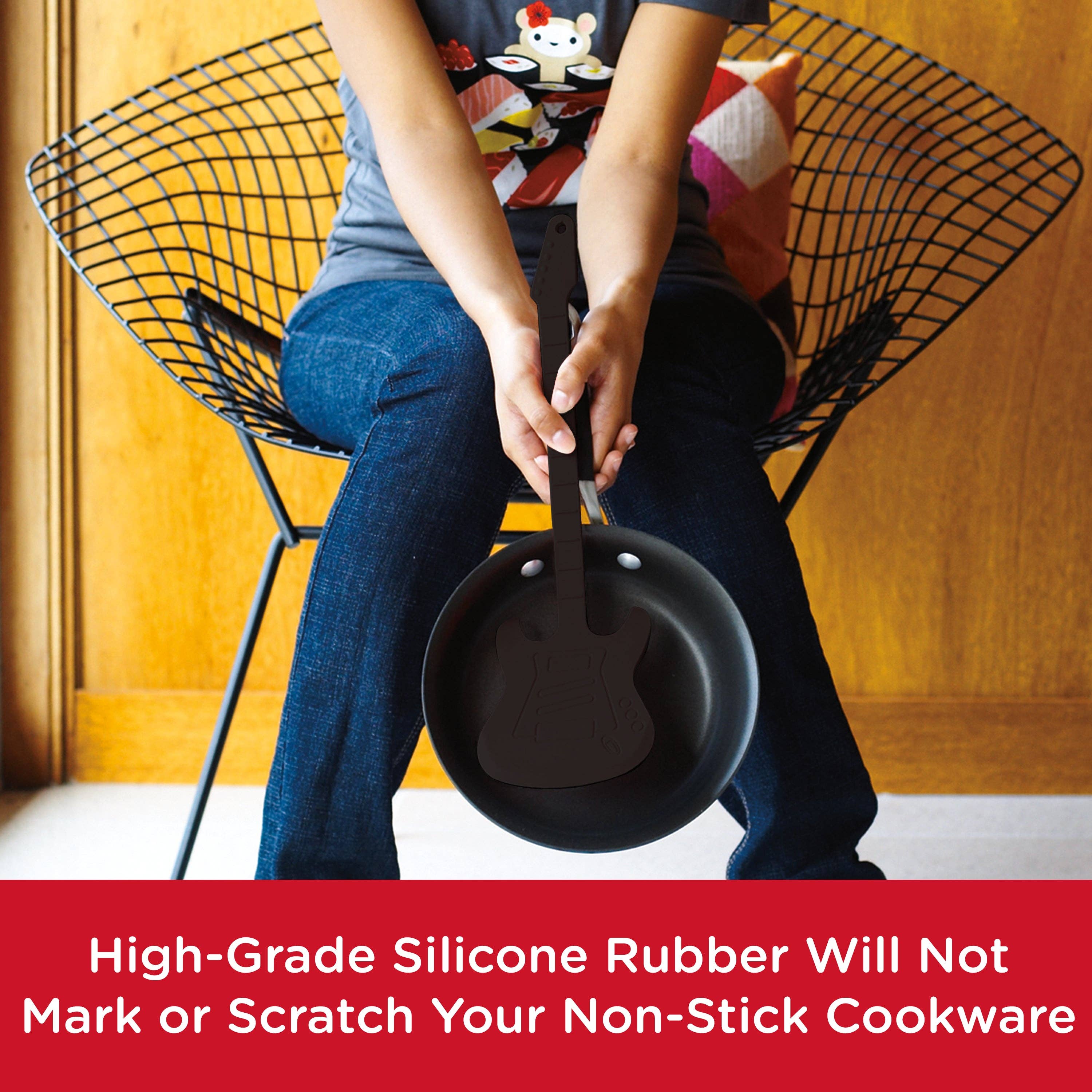 AQUARIUS, GAMAGO, ICUP, & ROCK SAWS by NMR Brands - Wholesale Spatula/Turner - Guitar Spatula (Black)3