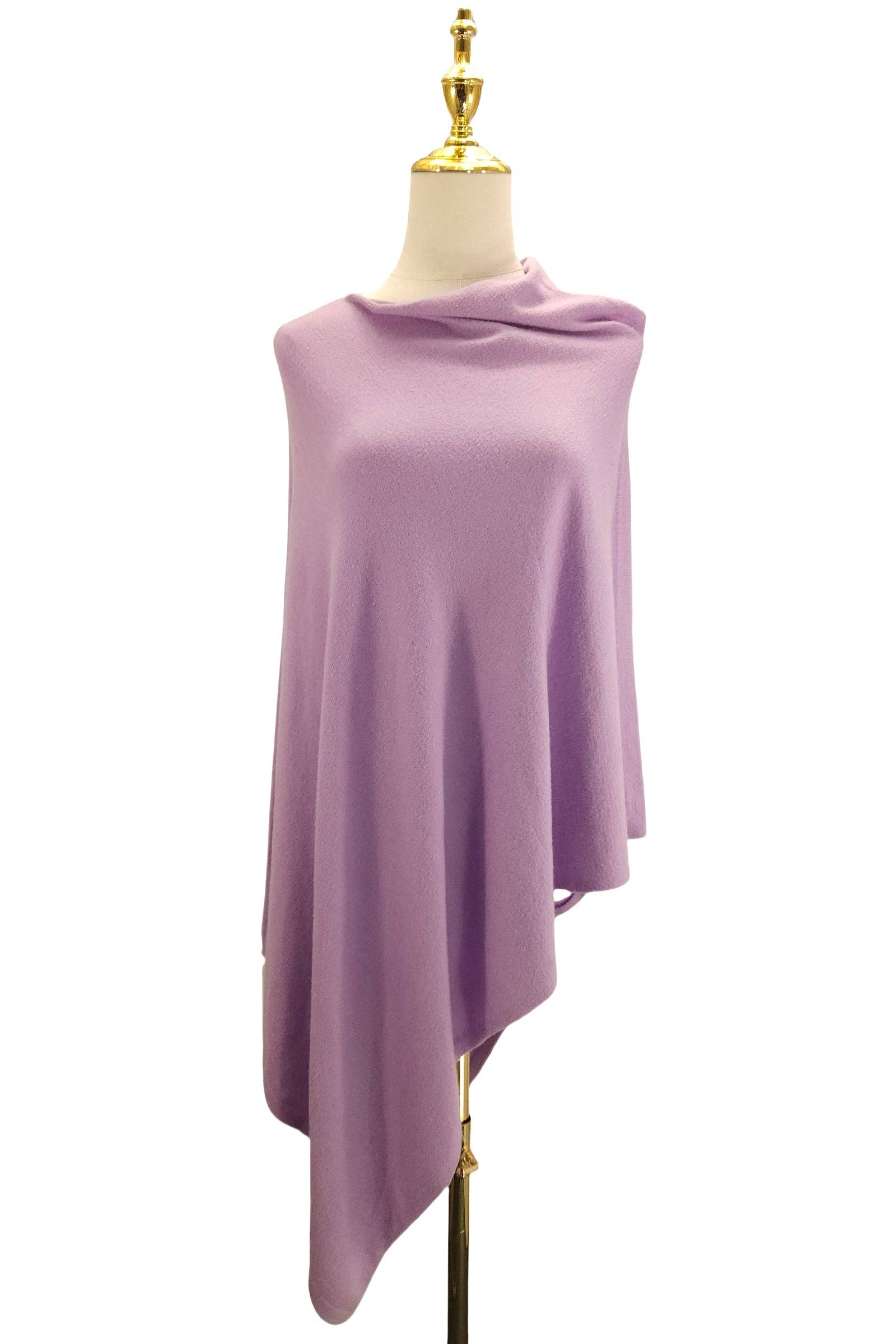 Fashion Scarf World - Vente Poncho – femme - Poncho uni en laine confortable2