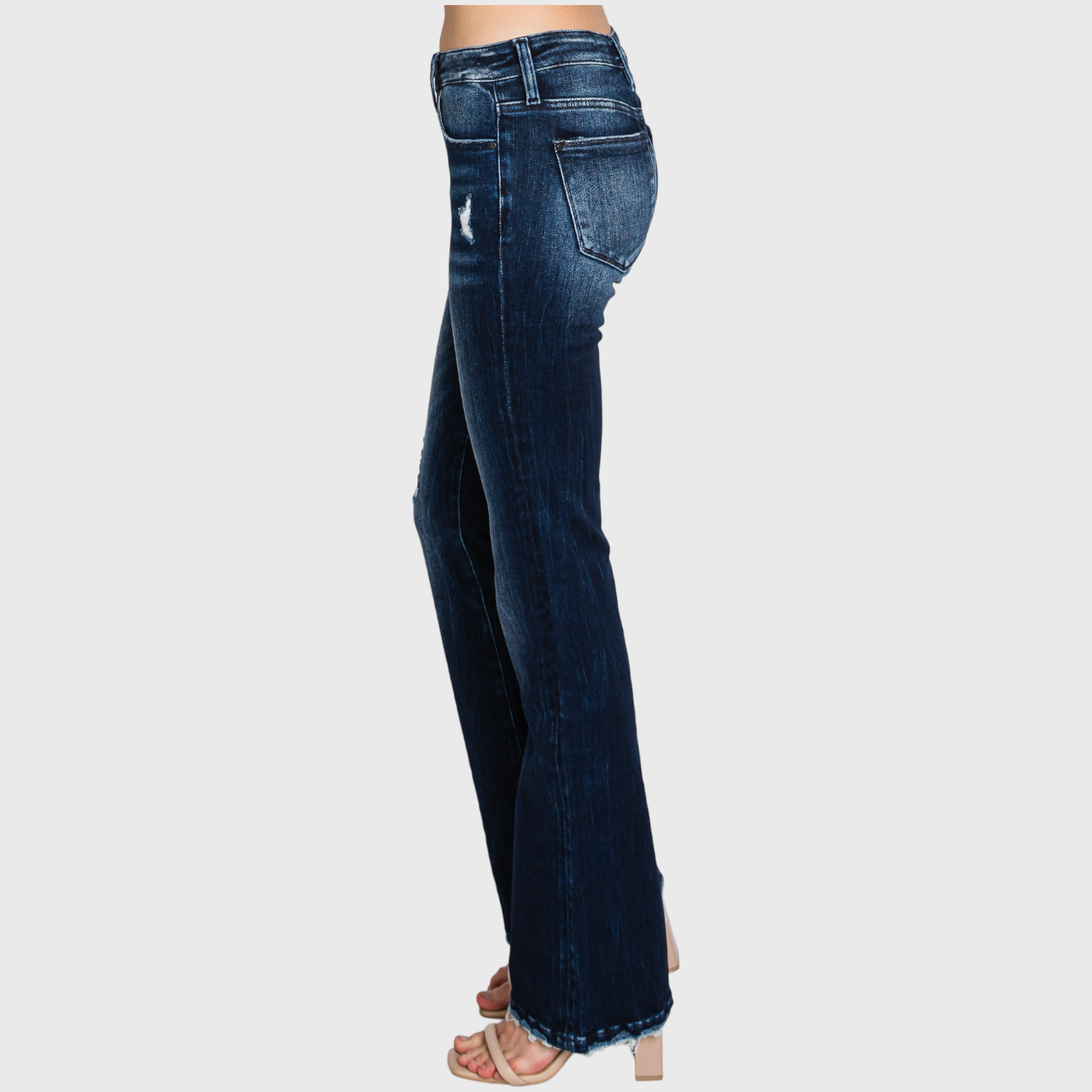 Petra153 - Wholesale Jeans - Women's - P550MB-DK MID RISE STRETCH CLASSIC BOOTCUT JEANS7