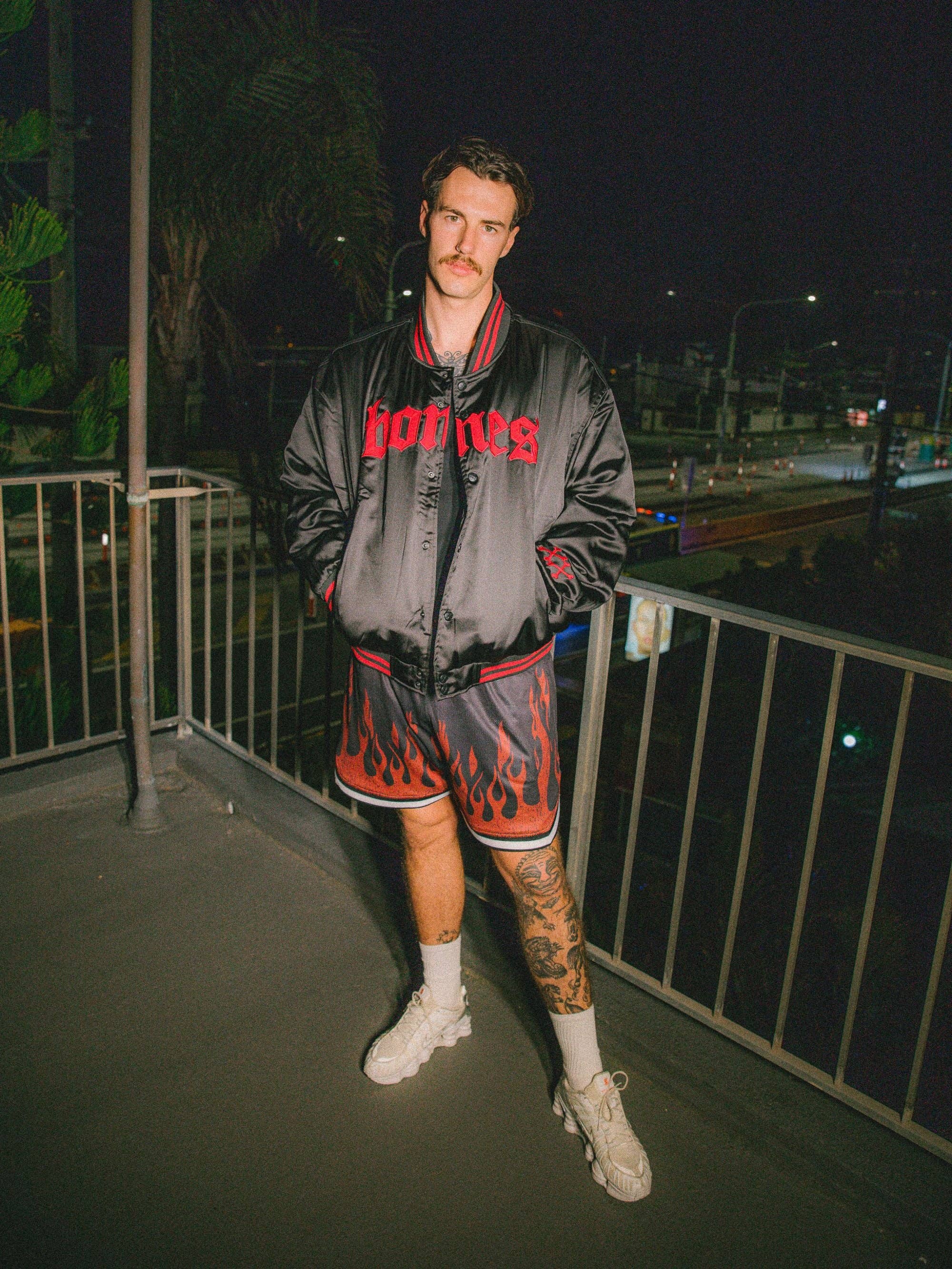 Billy Bones Club - Wholesale College/Baseball Jacket - Men’s - Satin Starter Jacket - Red6