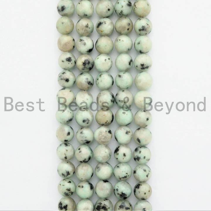 BestBeads&Beyond - Wholesale Beads - Natural Smooth Round KiWi Agate beads, 6mm/8mm/10mm Mint Color Gemstone beads, Blue Kiwi Agate Beads, 15.5inch strand, SKU#U3961