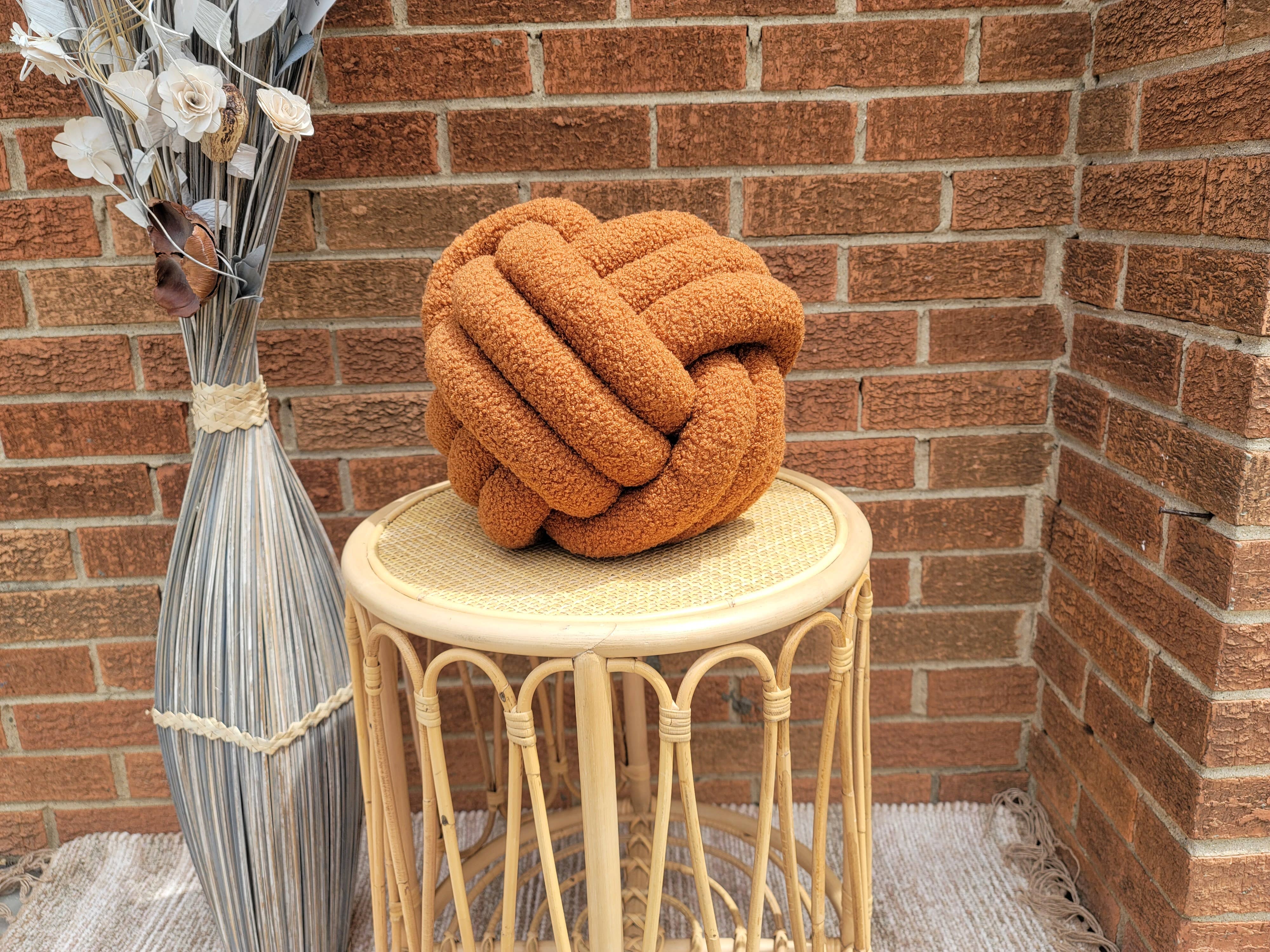 SUF Products LLC - Wholesale Throw/Decorative Pillow - Boucle Knot Pillows Soft and Cozy - Trendy Textured cushion0